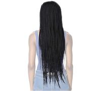 Texvora Long Synthetic Lace Front Wig 61 Cm/ 24 in, for Women Black Braid Wigs Box, Adjustable Easy and to Wear Comfortable, Natural Look, Colors Multiple in Available