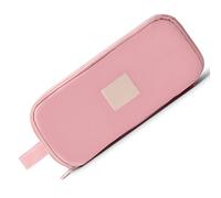 Texvora Pink Pencil Case, Large Capacity Pen Pouch for Girls, Fabric Pencil Bag with Multi Layer Compartments, Elastic Slots, Portable Handle, Opens 90 Degrees, 8.3 x 3.9 x 2.4 in / 21 x 10 x 6 cm