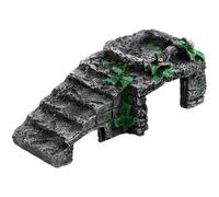 Texvora Reptile Hideout with Sun Platform, Resin Climbing Platform, 4.7 x 2.2 x 1.8 in, 12 x 5.7 x 4.5 cm, Hermit Crab Accessories, Aquarium Decor for Lizards, Geckos, Snakes