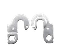 Texvora Silver Alloy Derailleur Hanger For Mountain Road Folding, Universal Gear Mech Hanger With Bolts, 2.1 X 1.5 In