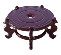 Texvora Solid Wood Flower Stand With Round Base, Indoor Wood Design, 5.51 In Wide, Great For Bowls Vases And Aquariums, 2.76 In High