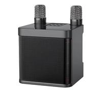 Texvora Wireless Karaoke Speaker With Dual Microphones, Compact Design For Home And Outdoor Use, Measures 6.1 X 6.1 X 5.4 In