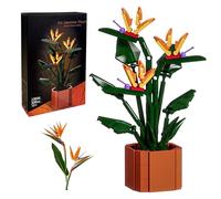 TEXXXIAN Bird of Paradise Flowers Blocks Building Set for Adults 320 PCS, Creative DIY Flower Bouquet Set Home Decor Gift for Plant Lovers Women Ages 12 +