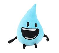TEXXY Battle for Dream Island Plush Toy, Bfdi Stuffed Doll Leafy/Firey/Flower/Bubble/Teardrop/Pen/Evil Leaf Stuffed Toys for Fans (Teardrop 22 * 14 * 9cm)
