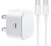 TEYASI USB C Charger Plug and Cable i Phone,1M Type C to C Lead USBC Fast Charging UK iPhone Compatible with iPhone 17 Pro Max/17 Air/16/16e/16 Pro Max/15, Apple AirPods, iPad Pro/Mini
