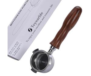 Teyearlife 51mm bottomless portafilter 3 ear for delonghi EC680 EC685 EC885 and SMEG ECF01 Include 304 Stainless Steel Filter Basket.perfect for espresso enthusiasts and family baristas