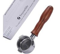 Teyearlife 54mm Bottomless Portafilter for Breville Barista Express(BES870) Pro Touch Bambino Plus Infuser Duo Temp Espresso Accessorie made of Stainless steel and solid wood