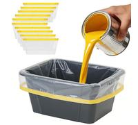 TEYIAN 10Pack 15 Litre Plastic Paint Scuttle Liners Heavy Duty Paint Bucket Disposable Liners Drawstring Closure Easy Clean Up Compatible Scuttles