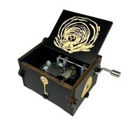 TEYKST Dreaming Music Box Coraline Musical Box Gift Hand Crank Engraved Music Boxes Gifts for Christmas Halloween Birthday (Black)