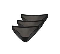 Teyli 3 Pack Women's Knickers Mesh Briefs Full Comfort Breathable Stretchy Panties Pack of 3 Agil Color Black Size 8