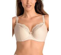 Teyli Bras for Women Comfortable - Womens Bras with Wire - Semi-Padded Bra Lace Trim - Bra Perfect for Everyday Wear - Supportive, Ideal for All-Day Comfort and a Smooth Fit Beige 32H