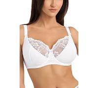 Teyli Bras for Women with Adjustable Straps - Women's Bra with lace Detail - Soft Cotton Bra - Underwired Bras White F40