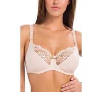 Teyli Bras for Women with Adjustable Straps - Women's Bra with lace Detail - Soft Cotton Bra - Underwired Bras Beige D40
