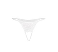 Teyli Crotchless Underwear Women Bikini - Womens String - Sexy Erotic Womens Nightwear - Crotchless Underwear for Women Whit Floral Lace White L/XL