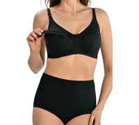 Teyli Nursing Bras - Maternity Bras Without Underwires - Pregnancy Bra Adjustable Straps - Soft Cotton Nursing Bra Black 38E