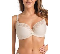 Teyli Soft Bra with Adjustable Straps - Women Underwired Bras - Bras for Women Comfortable for Everyday - Women's Bra with Lace Detail Beige 44FF