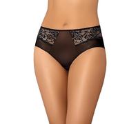 Teyli Transparente Panties for Women - Knickers for Women - Mesh with Lace Knickers Offering Comfort, Style, and an Elegant Design to Enhance your Curves and Confidence Black 3XL