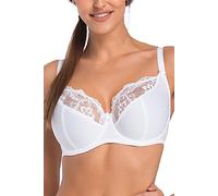 Teyli Underwired Bras - Bras for Women with Adjustable Straps - Women's Bra with Lace Detail - Soft Bra Comfortable for Everyday Use White