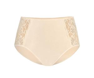 Teyli Women’s Cotton High Waist Briefs - Classic Full Coverage Knickers with Floral Lace Panels - Soft and Breathable Ladies Underwear - Comfortable Everyday Panties for Women