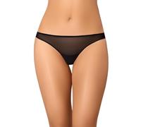 Teyli Women’s Low Waisted Mesh Knickers Sheer - Transparent Briefs Soft Breathable Full Coverage - Ladies Underwear for Everyday Wear Black 8