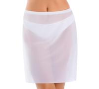 Teyli Women’s Short Petticoat Underskirt - Knee Length Mesh Slip Skirt - Lightweight Breathable Under Skirt for Dresses & Skirts - Comfortable Anti Static Underskirt White 12
