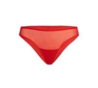 Teyli Women's Knickers Brazilian Tanga Briefs Mesh Full Comfort Breathable Stretchy Panties Seamless Back Tati Color Red Size 12