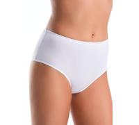 Teyli Women's Knickers High Waisted Briefs Bamboo Full Comfort Breathable Stretchy Panties Simi Color White Size 18