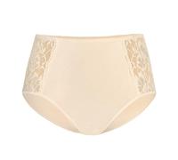 Teyli Women's Knickers High Waisted Briefs Cotton Floral Lace Full Comfort Breathable Stretchy Panties Loren Beige