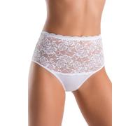 Teyli Women's Knickers High Waisted Briefs Cotton Floral Lace Full Comfort Breathable Stretchy Panties Violetta White