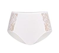 Teyli Women's Knickers High Waisted Briefs Cotton Floral Lace Full Comfort Breathable Stretchy Panties Loren White