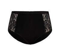 Teyli Women's Knickers High Waisted Briefs Cotton Floral Lace Full Comfort Breathable Stretchy Panties Loren Black