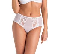 Teyli Women's Knickers Mesh Briefs Floral Lace Full Comfort Breathable Stretchy Panties Marte Color White Size 16