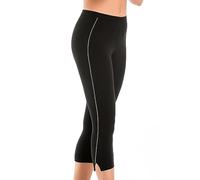 Teyli Women's Leggings 3/4 High Waist Cotton Athletico Black XS