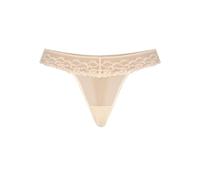 Teyli Women's Thongs Mesh Lace Leo Beige L