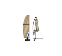 Teynewer Parasol Cover Waterproof, Cantilever Parasol Protective Cover with Telescopic Pole and Zipper Fit for 1 to 3 m Large Umbrella Patio Parasol