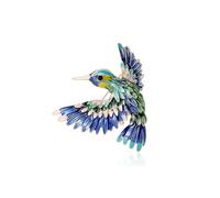 Teyolo Enamel Bird Brooch for Women Rhinestones Owl/Hummingbird/Eagle/Toucan Lapel Pin Cute Bird Brooches Jewelry Gifts for Mom Wife, Copper, no gemstone