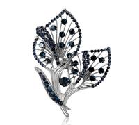 Teyolo Mother's Day Gift Calla Lily Brooch Rhinestone Crystal Flower Brooches Calla Lily Lapel Pins for Women Elegant Dress Accessories, Copper, no gemstone