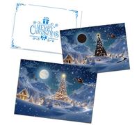 Teyomi Temperature Changing Christmas Card with Envelope, Reveal Surprise Merry Christmas Cards for kids, Friends, Unique Reusable Xmas Cards, happy holiday cards for Wife Mum and Dad