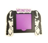 TEYOUYI Self-Stick Note Pad Holder for Wednesday Halloween Decorations 3x3 Post It Notes Desk Organizer Tidy Office Supplies Halloween Party Supplies