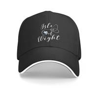 TeysHa Baseball Cap Hip hop Sun Hat Heart Isle of Wight, Isle of Wight Flag Baseball Cap Mountaineering Sunhat Ladies Hat Men's Snapback