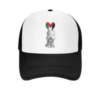 TeysHa Baseball Cap Snapback Sun Hat Punk Hanzara and Palestinian Flag Heart Baseball Cap Woman Breathable Palestinian Trucker hat Campaign Hip hop Birthday Gift