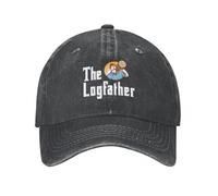 TeysHa Baseball Cap Snapback Sun Hat The Logfather Play On Words Logger Outdoorsman Arborist Forestry Worker Cap Cowboy Hat Cap Winter hat Man Women's for Men Women