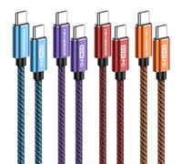 Teyssor USB C to USB C Charger Cable, 10Ft 4Pack 60W Type C Cable Fast Charging C to C Cable Compatible with Phone 16 15 Pro Max, Galaxy S24 Ultra S23 S22, Pixel