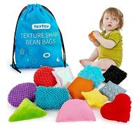 teytoy Texture Sensory Bean Bags Toys for Autism, 12 Fidget Sensory Shape Toys with Storage Bag, Develop Fine Motor & Sensory Play for Baby Boys Girls Special Needs Developmental Toys