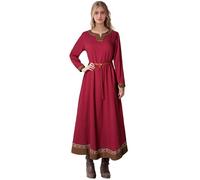 Teyujosem Women's Medieval Viking Dress Renaissance Peasant Linen Underdress, Z3784rd, L