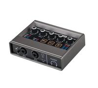 TEYUN Q-16 Professional Audio Interface USB Recording Sound Card with 16 bit/48 kHz Audio Resolution Built-in Monitor Jack, DSP Effect, 48V Power Use for Studio Recording, Song Record