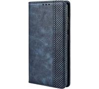 TEYYOS Leather Folio Case for Xiaomi Redmi Note 12 Pro 5G, Premium PU/TPU Wallet Cover with Card and Cash Slots, Flip Magnetic Closure Shell - Blue