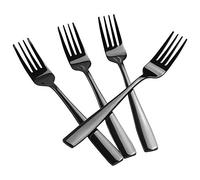 Teyyvn Set of 12 Stainless Steel Table Forks, Black Dinner Fork