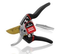 TEYZ Titanium Bypass Secateurs & Pruning Scissors, Garden Pruning Shears, Branch Cutters, Shears with Extra Spring