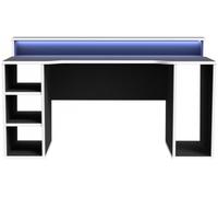 Tezaur Black LED Light Gaming Desk